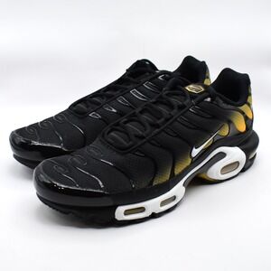 Nike Air Max Plus TN Sneakers Men's Size 12 Black University Gold DM0032-013 NEW